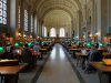 A long shot of the Bates Room in the Boston Public Library