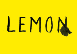 A detail from Kwon Yeo-Sun's Lemon. Text reads: Lemon. 